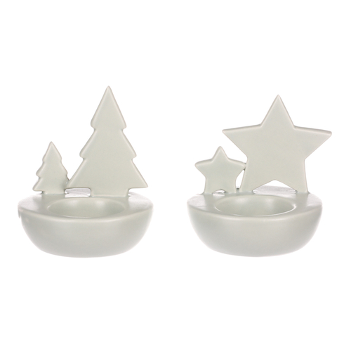 Svícen porcelánový - na čajovou svíčku, mix 3 druhů, cena za 1 ks