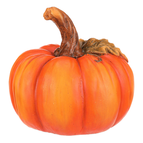 Dýně s lístky - dekorace z magnesia, barva oranžová