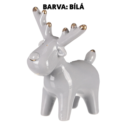 Sob - keramická figurka, barva bílá