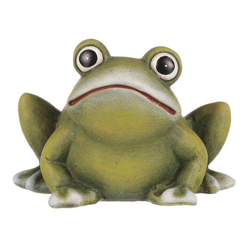 Žába - keramická figurka, vel. L, zelená
