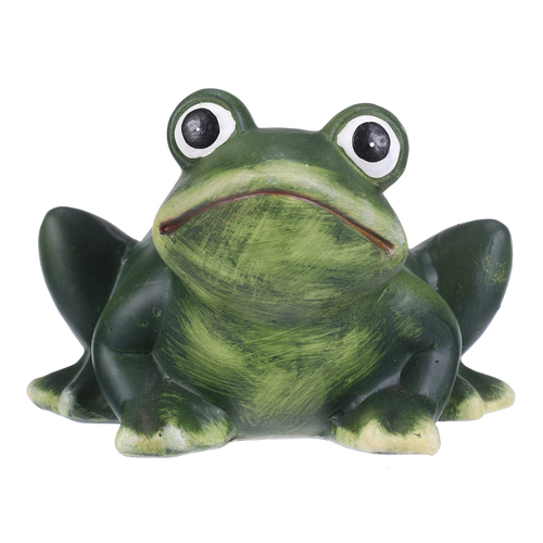 Žába - keramická figurka, vel. L, zelená