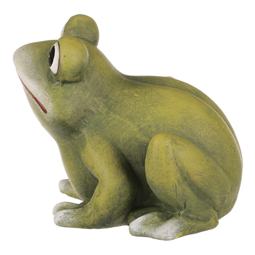 Žába - keramická figurka, vel. L, zelená