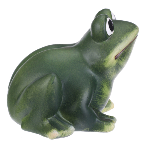 Žába - keramická figurka, vel. L, zelená