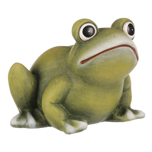 Žába - keramická figurka, vel. L, zelená