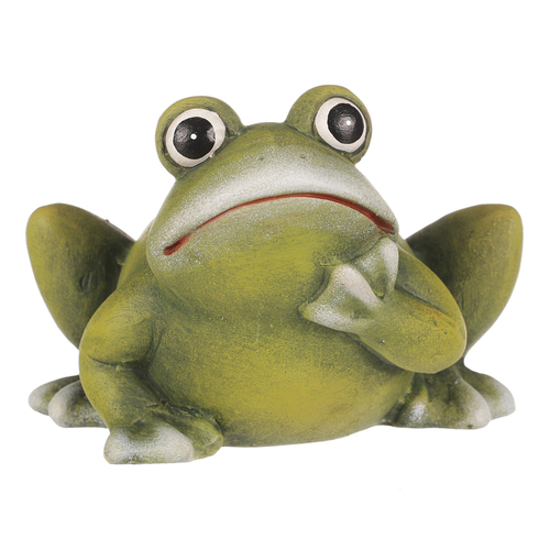 Žába - keramická figurka, vel. M, zelená