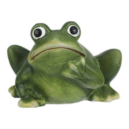 Žába - keramická figurka, vel. M, zelená