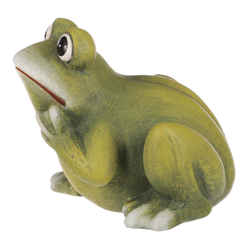 Žába - keramická figurka, vel. M, zelená