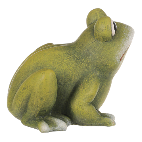 Žába - keramická figurka, vel. M, zelená