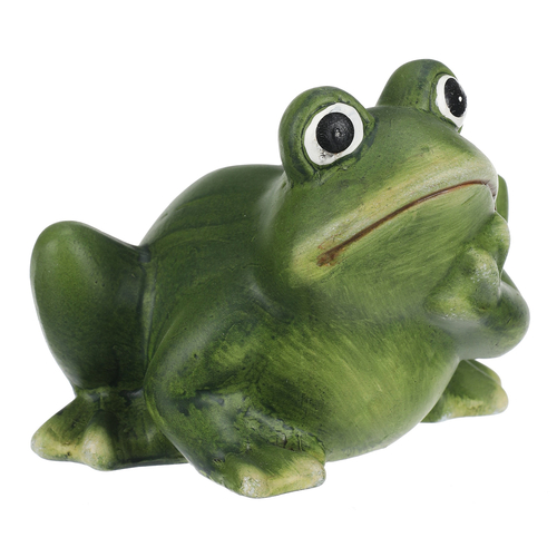Žába - keramická figurka, vel. M, zelená