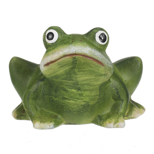 Žába - keramická figurka, vel. S, zelená