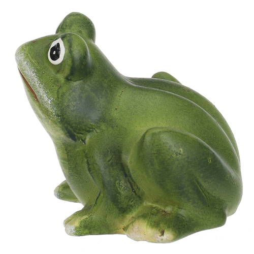 Žába - keramická figurka, vel. S, zelená