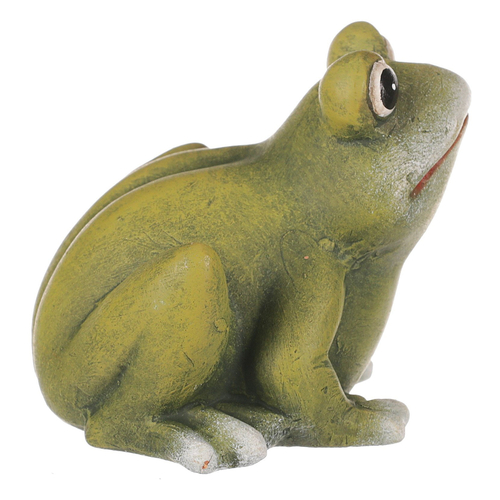 Žába - keramická figurka, vel. S, zelená