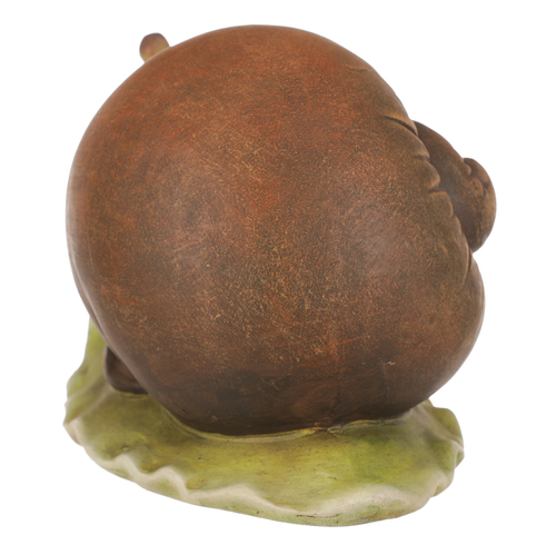 Šnek - keramická figurka, vel. L, zeleno-hnědý