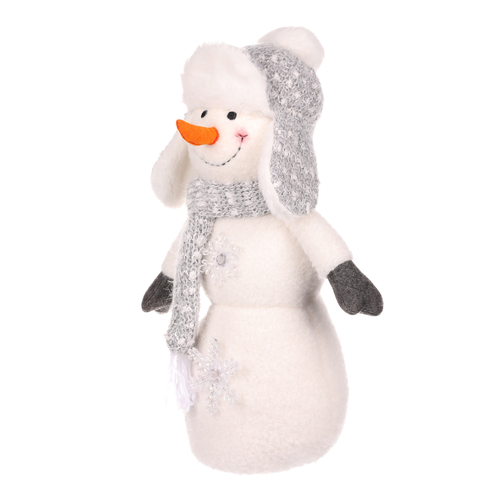 Sněhulák - látková figurka, hvězdičky s LED osvětlením