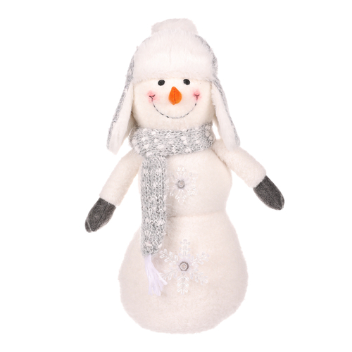 Sněhulák - látková figurka, hvězdičky s LED osvětlením