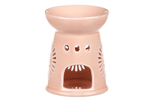 Aromalampa s motivem sedmikrásky, meruňková barva, porcelán