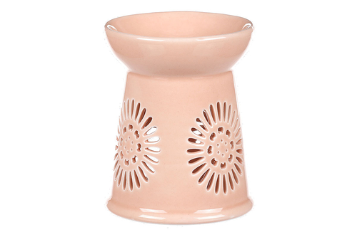 Aroma lampa s motivem sedmikrásky, meruňková barva, porcelán.