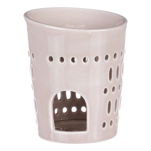 Aromalampa - porcelánová, otvory po obvodu, barva krémová