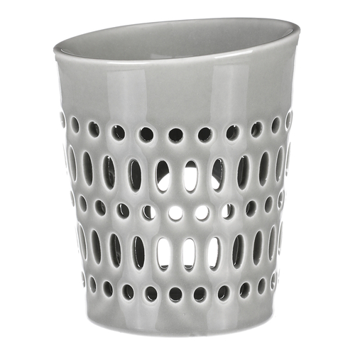 Aromalampa - porcelánová, otvory po obvodu, barva šedá