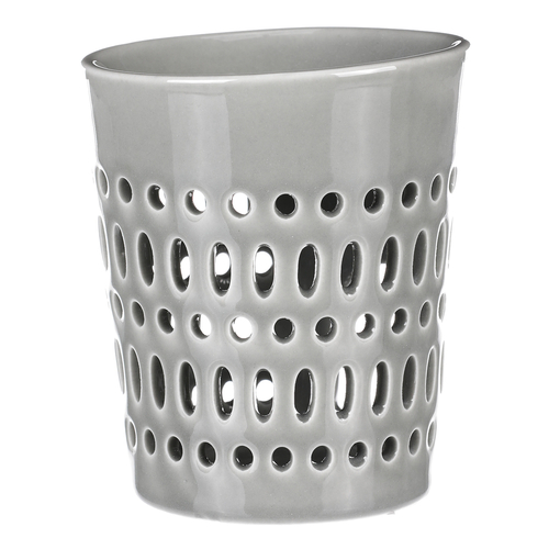 Aromalampa - porcelánová, otvory po obvodu, barva šedá