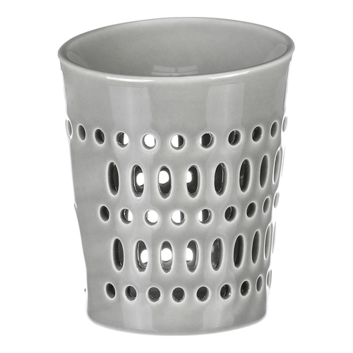 Aromalampa - porcelánová, otvory po obvodu, barva šedá