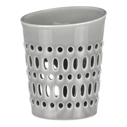 Aromalampa - porcelánová, otvory po obvodu, barva šedá