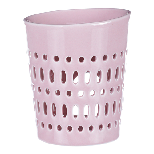 Aromalampa - porcelánová, otvory po obvodu, barva růžová