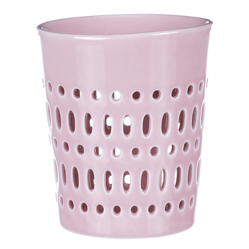 Aromalampa - porcelánová, otvory po obvodu, barva růžová