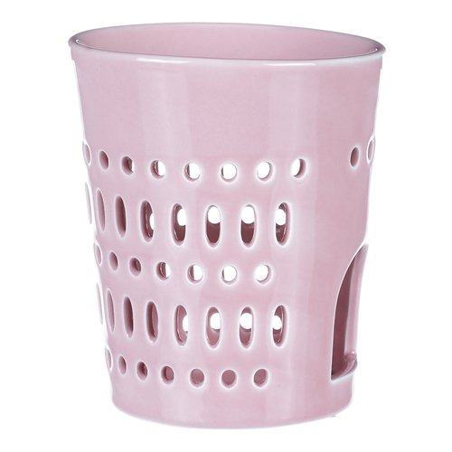 Aromalampa - porcelánová, otvory po obvodu, barva růžová