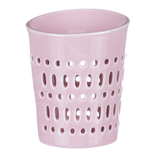 Aromalampa - porcelánová, otvory po obvodu, barva růžová