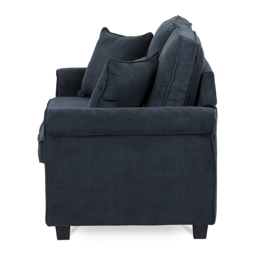 Dvoumístná pohovka, modrá, manšestrová látka, ASB-4170 BLUE2