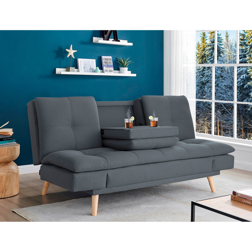 Trojmístná pohovka, šedá, látka, ASB-4720 GREY2