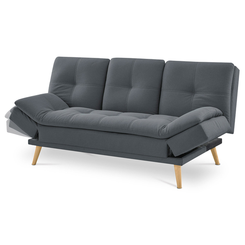 Trojmístná pohovka, šedá, látka, ASB-4720 GREY2