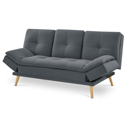 Trojmístná pohovka, šedá, látka, ASB-4720 GREY2