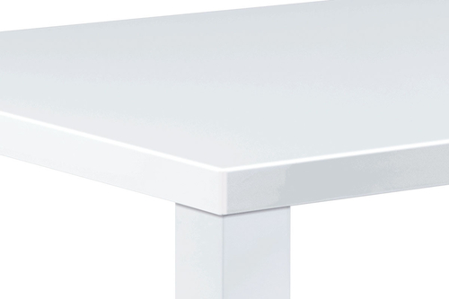 Jídelní stůl 120x80x76 cm, vysoký lesk bílý