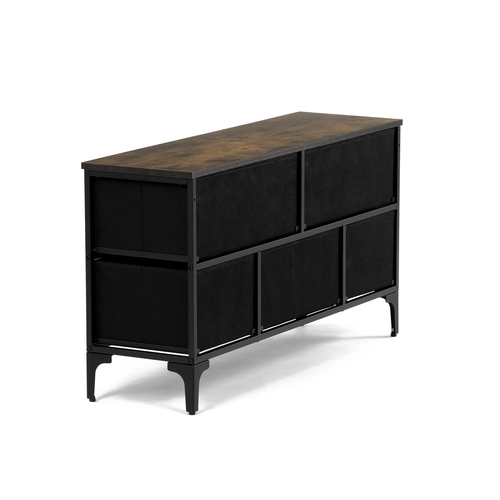 Komoda 103x30x56cm, mdf, vícebarevná, AUK-W2103 BK