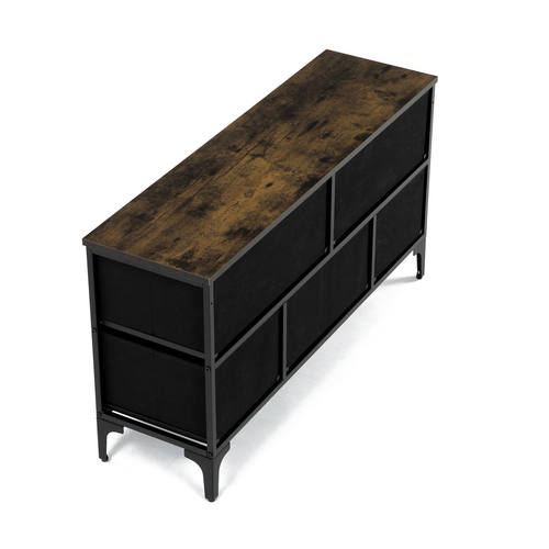Komoda 103x30x56cm, mdf, vícebarevná, AUK-W2103 BK