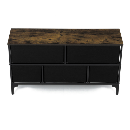 Komoda 103x30x56cm, mdf, vícebarevná, AUK-W2103 BK
