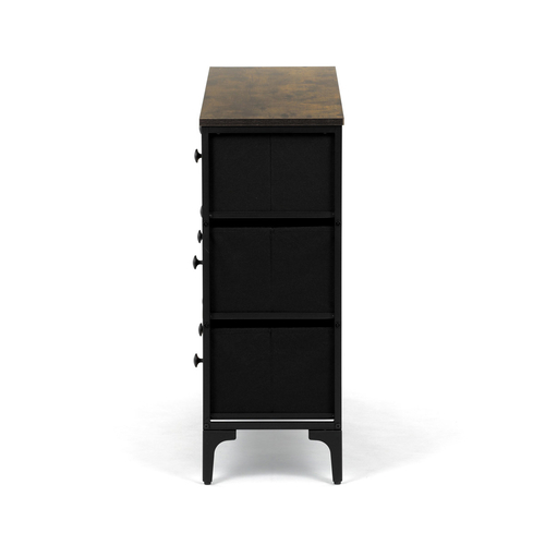 Komoda 103x30x78cm, mdf, vícebarevná, AUK-W2104 BK