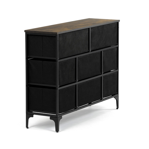 Komoda 103x30x78cm, mdf, vícebarevná, AUK-W2104 BK