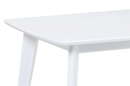 Jídelní stůl 120x75x75 cm, masiv kaučukovník. bílý matný lak