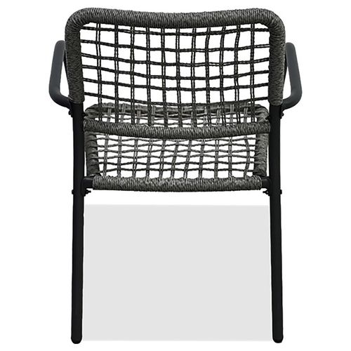 Balkónový set, kov, polyratan, šedá, AZ-L1103 GREY