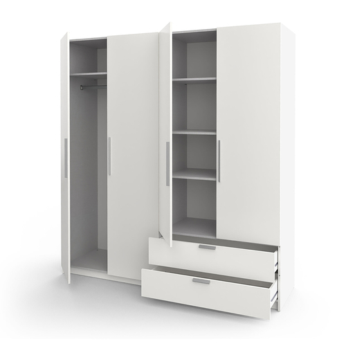 Skříň 4dveřová GLORY 2 bílá