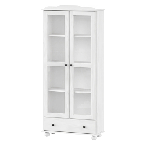 Vitrína 8050BK bílý lak, kovové úchytky