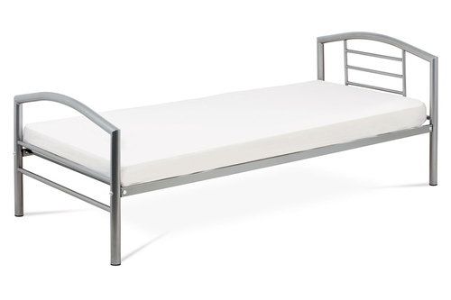 Jednolůžková postel 94x207cm, kov, stříbrná, BED-1900 SIL