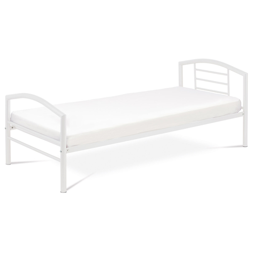 Jednolůžková postel 94x207cm, kov, bílá, BED-1900 WT