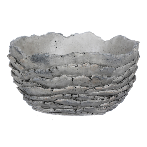 Obal betonový - imitace zkamenělé kůry, barva šedá