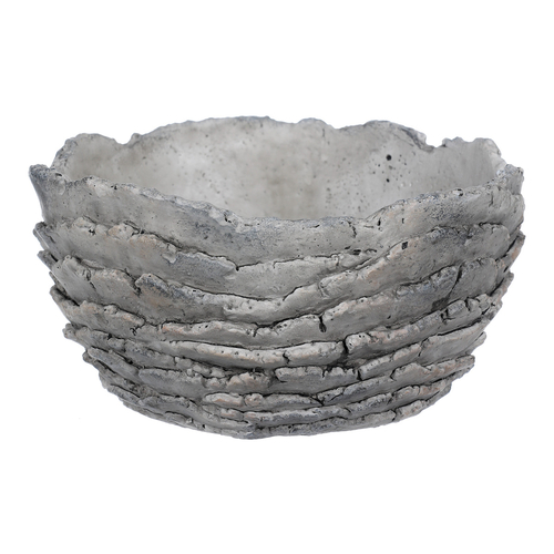 Obal betonový - imitace zkamenělé kůry, barva šedá