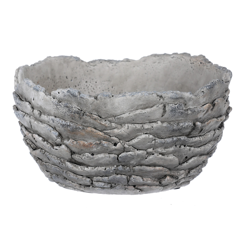 Obal betonový - imitace zkamenělé kůry, barva šedá
