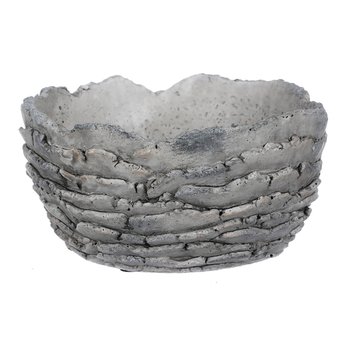 Obal betonový - imitace zkamenělé kůry, barva šedá